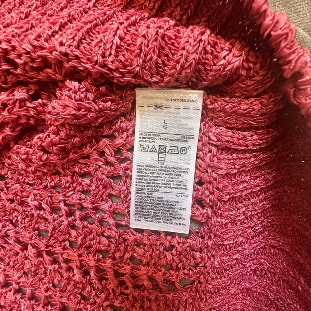 GAP Pink Ribbed Sleeveless Tank Top - Picture 3 of 5